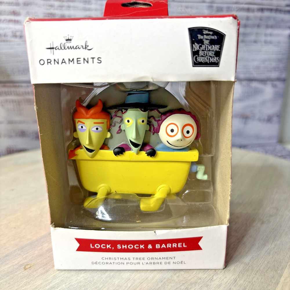 Hallmark Nightmare Before Christmas Lock Shock Barrel Tub Ornament Disney